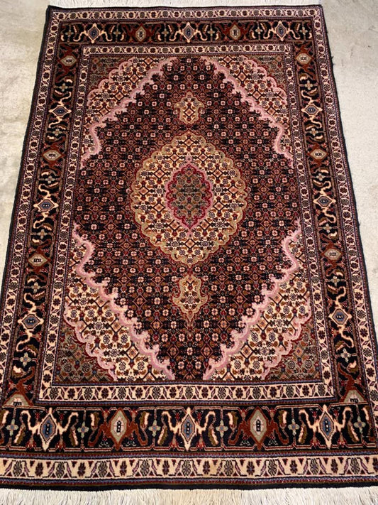 3'2"x5' Very Fine Handmade Wool & Silk Persian Tabriz Rug