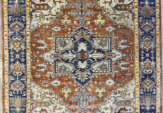 Hand-Knotted IndoSerapi Rug - 9'x11'10"
