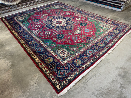 9’11”x13’ Hand-Knotted Persian Tabriz Area Rug