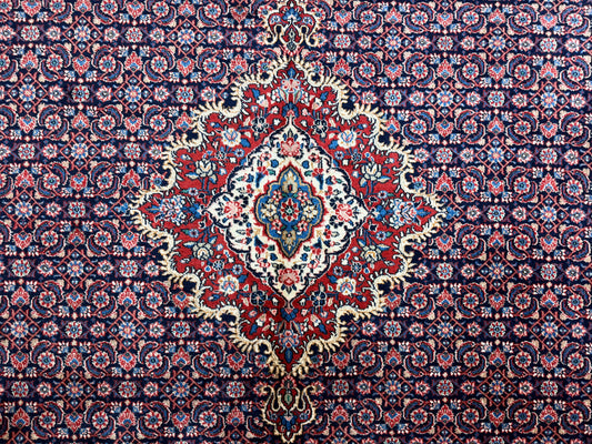 Antique Hand-Knotted Persian Qazvin Rug - 9’x11’10”
