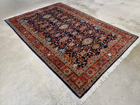 Hand-Knotted IndoMahal Rug - 5’5”x7’11”