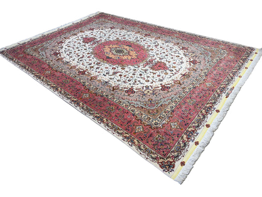 9’11”x13’6” Hand-Knotted 70 Raj Persian Tabriz Rug - Signed Aghajani