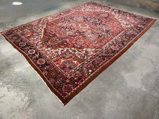Hand-Knotted Persian Heriz Rug - 8’3”x10’9”