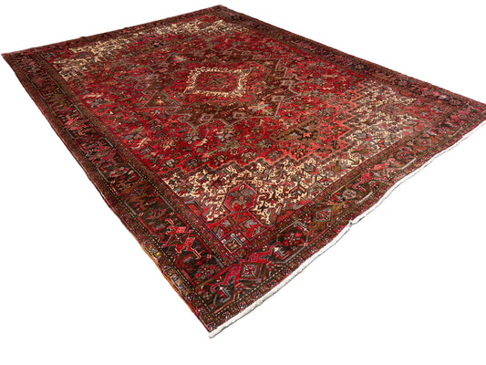 Hand-Knotted Persian Heriz Rug - 9’8”x12’6”