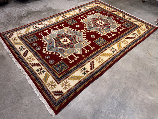 Hand-Knotted Kazak Rug - 5’7”x8’2”
