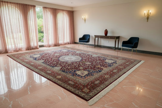 Hand-Knotted 80 Raj Persian Tabriz Rug - Signed - 9’9”x13’6”