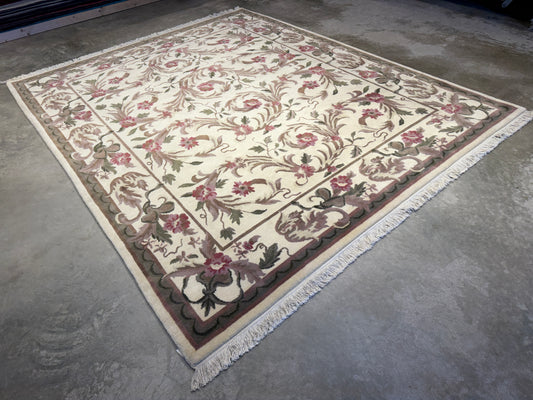 Hand-Knotted Floral Rug - Signed - 8’x10’