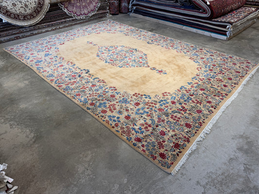 10’x13’ Hand-Knotted Persian Kerman Area Rug