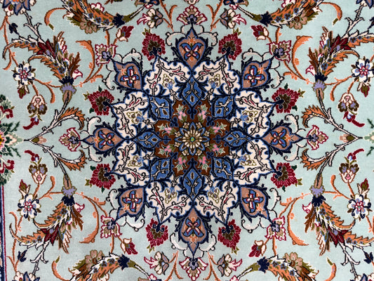 Hand-Knotted Persian Isfahan Rug - 3’7”x5’4”
