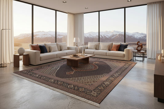 Hand-Knotted Persian Tabriz Mahi Rug - 10’x13’7”