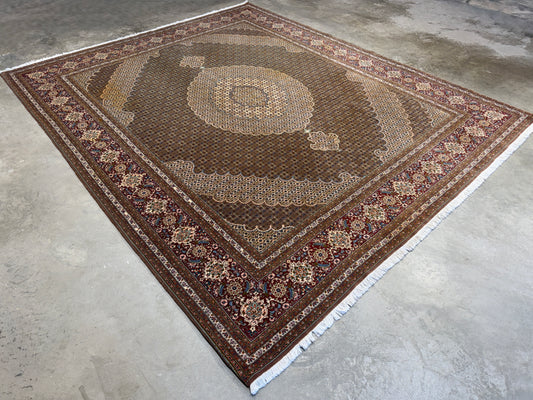 Hand-Knotted Persian Tabriz Mahi Rug - 8’2”x9’10”