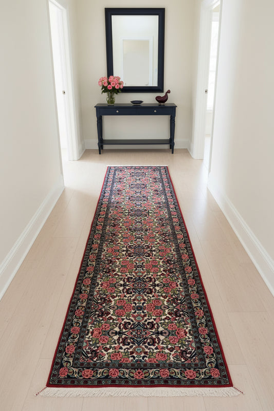 Hand-Knotted Bidjar Runner - 3'1"x13'9"