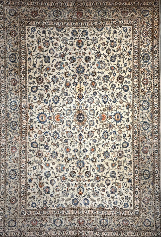 10’4”x15’2” Hand-Knotted Wool All-over Kashane Area Rug - Handmade Carpet 10x15