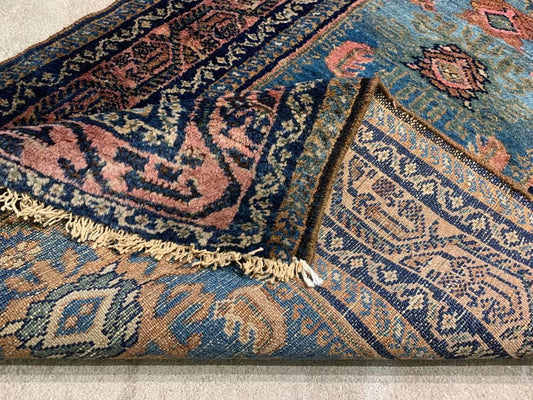 Hand-Knotted Antique Persian Hamadan Rug - 2'7"x3'11"
