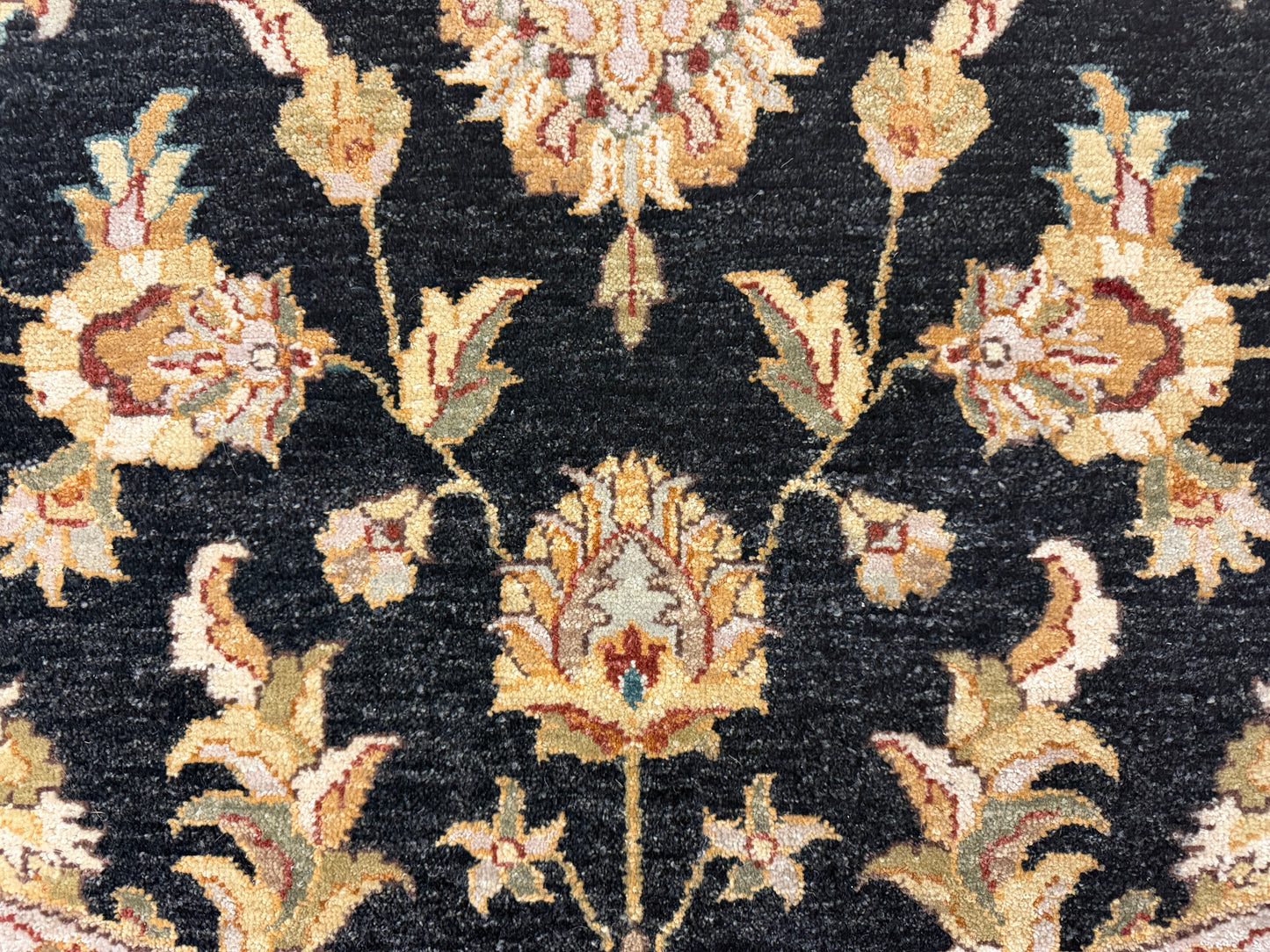 8’ Diameter Hand-Knotted Wool Indian Round Oriental Rug - 8x8 Handmade Carpet