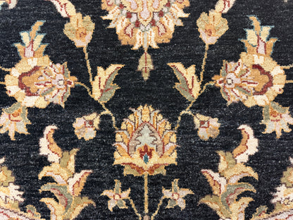 8’ Diameter Hand-Knotted Wool Indian Round Oriental Rug - 8x8 Handmade Carpet