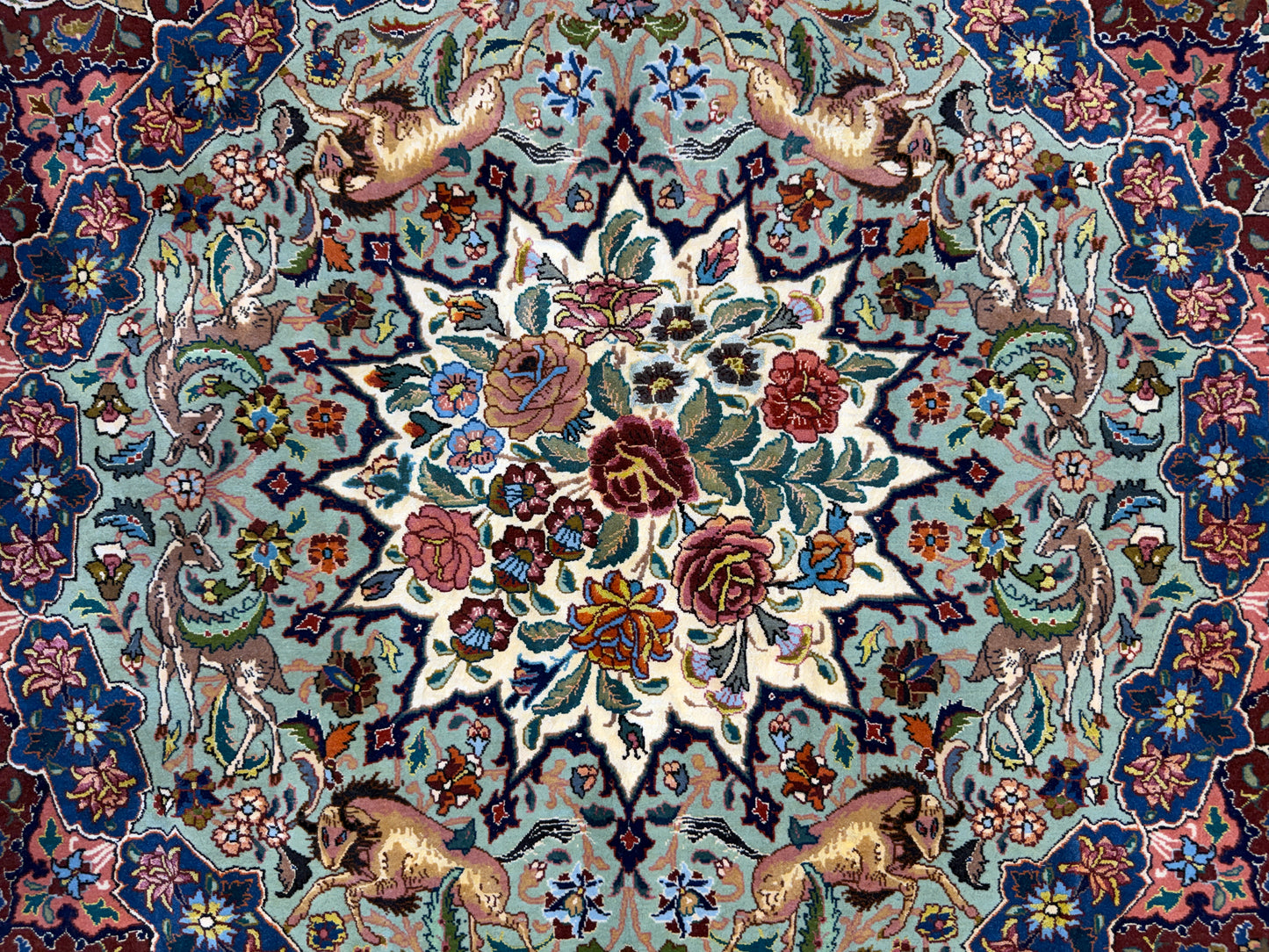 11’7”x17’2” Very Fine Hand-Knotted Signed Persian Tabriz Pictorial Area Rug