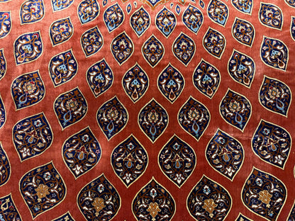 11’3”x16’5” Hand-Knotted 100% Silk Persian Qum Rug - Signed