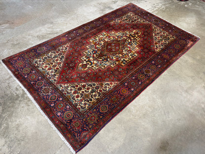 Hand-Knotted Persian Bidjar Gholtogh Rug - 3'8"x6'6"