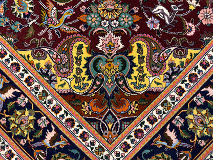 Hand-Knotted Persian Tabriz 60 Raj Rug - 4'9"x6'10"
