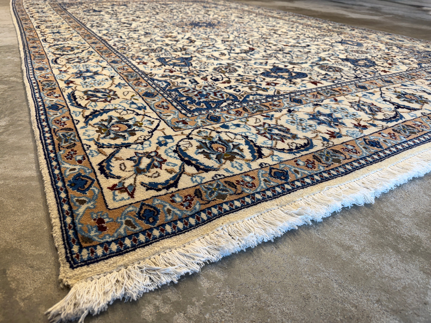 Hand-Knotted 9 La Persian Nain Rug - 6’7”x10’5”