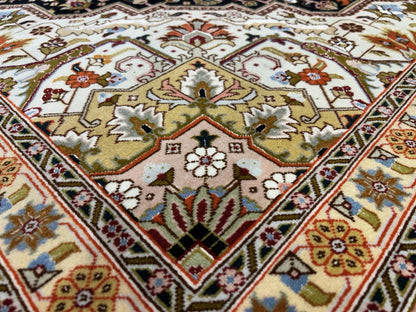 8’1”x10’ Hand-Knotted Fine Wool & Silk Herize Area Rug - Handmade Carpet 8x10