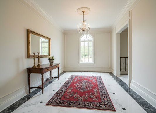 3’x5’2” Fine Antique Hand-Knotted Wool Sarouk Mohajeran Persian Rug 3x5 All-over Handmade Carpet