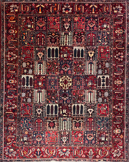9’5”x11’9” Hand-Knotted Persian Bakhtiari Four Season Area Rug