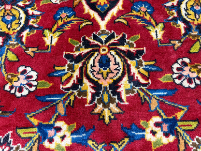 11’4”x16’2” Hand-Knotted Very Fine Kork Wool Persian Kashan Signed Area Rug Handmade