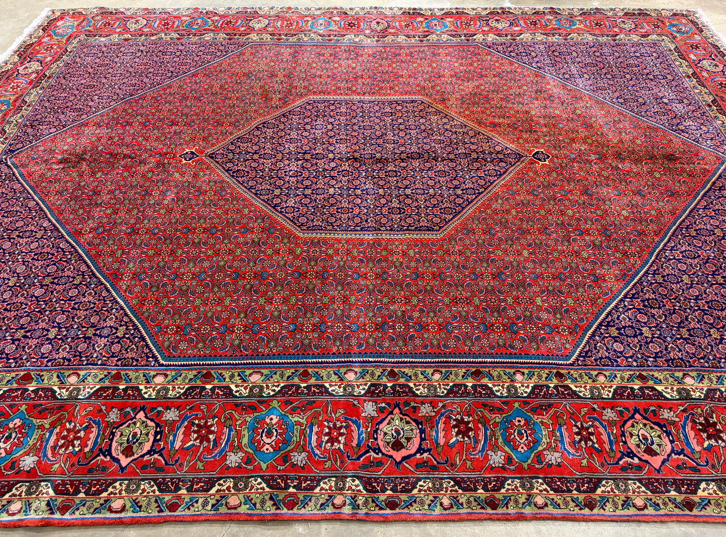 10’x13’ Hand-Knotted Wool Bidjar Persian Area Rug 10x13 Handmade Carpet