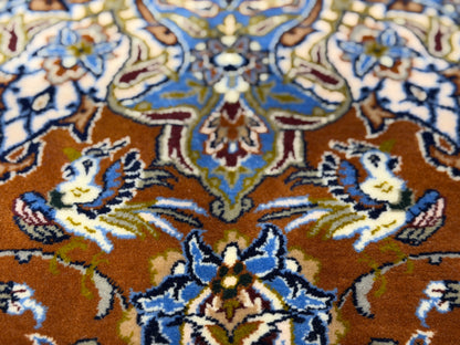 Hand-Knotted Persian Isfahan Rug - Garden of Birds - 6’10”x9’10”