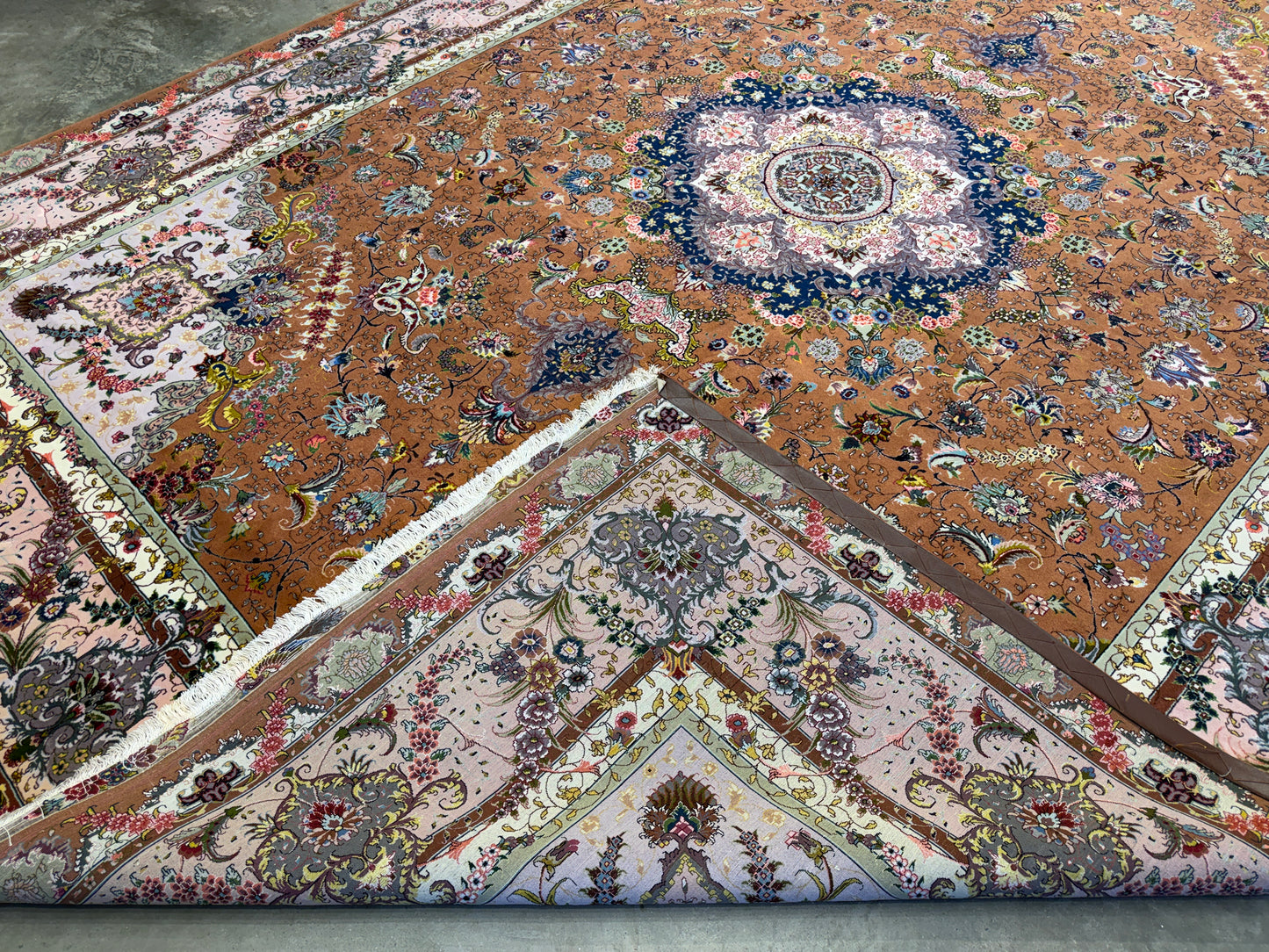 Hand-Knotted 60 Raj Persian Tabriz Rug - Signed Alizadeh - 9’7”x13’4”