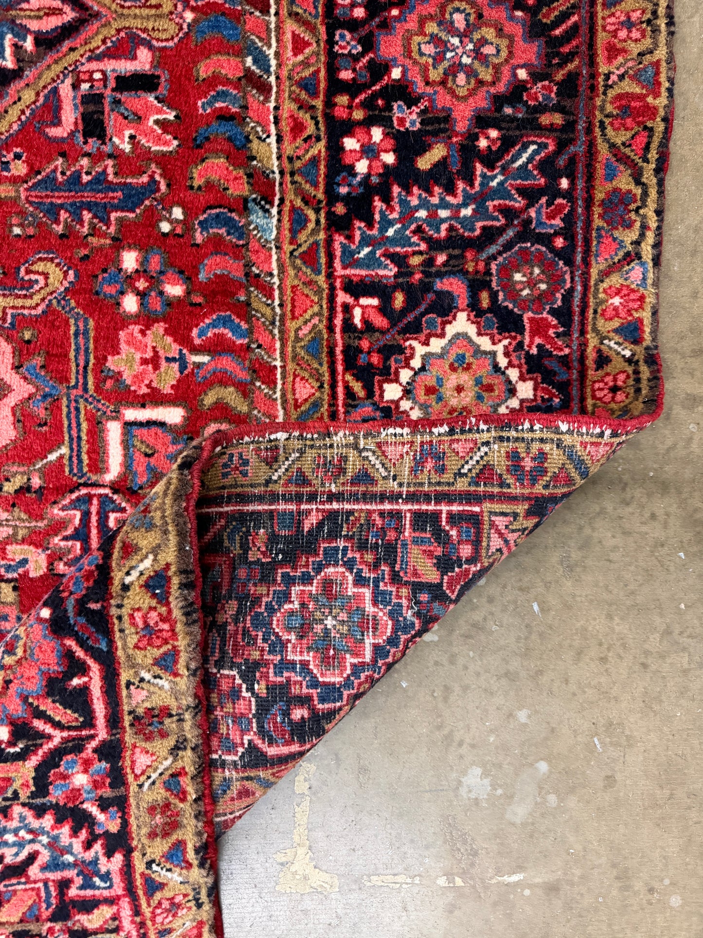 Hand-Knotted Persian Heriz Rug - 8’7”x11’