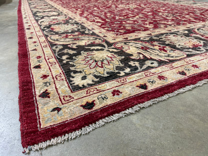 Hand-Knotted  Peshawar Rug - 10’x14’9”