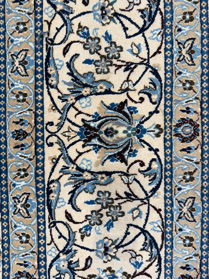 10’x10’ Hand-Knotted Persian Nain Area Rug
