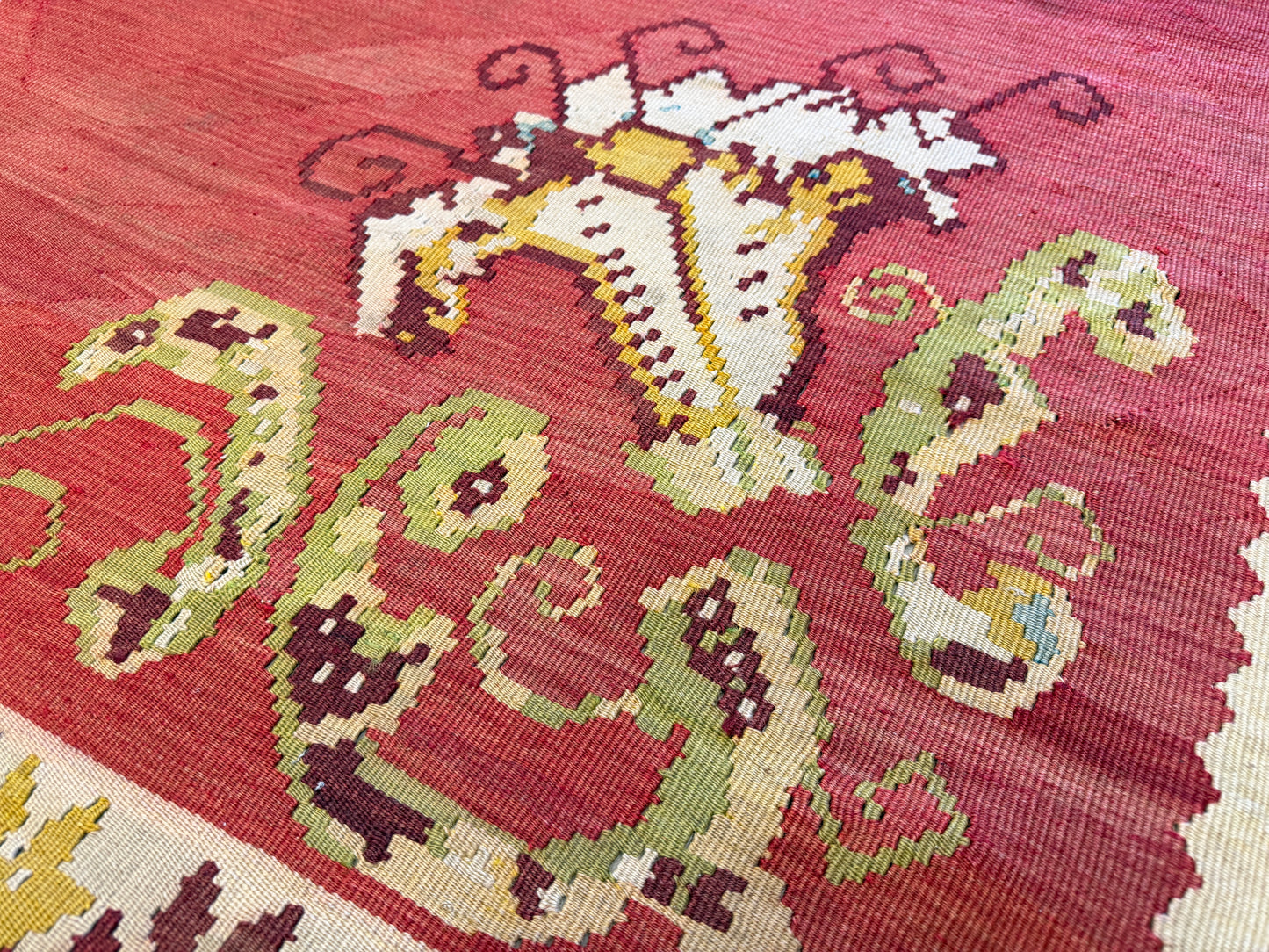 Antique Flatweave Aubusson Rug - 8’x10’