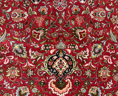 11’6”x16’3” Hand-Knotted Very Fine Wool Persian Tabriz Area Rug 60 Raj