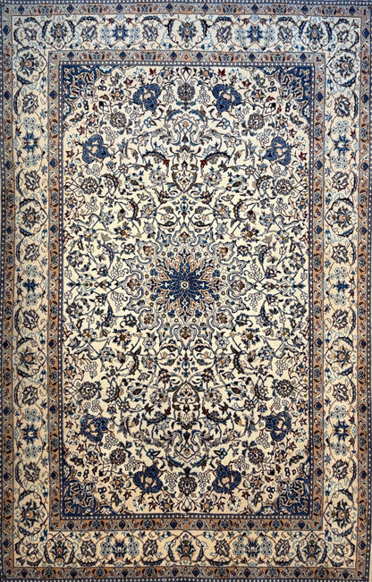 Hand-Knotted 9 La Persian Nain Rug - 6’7”x10’5”