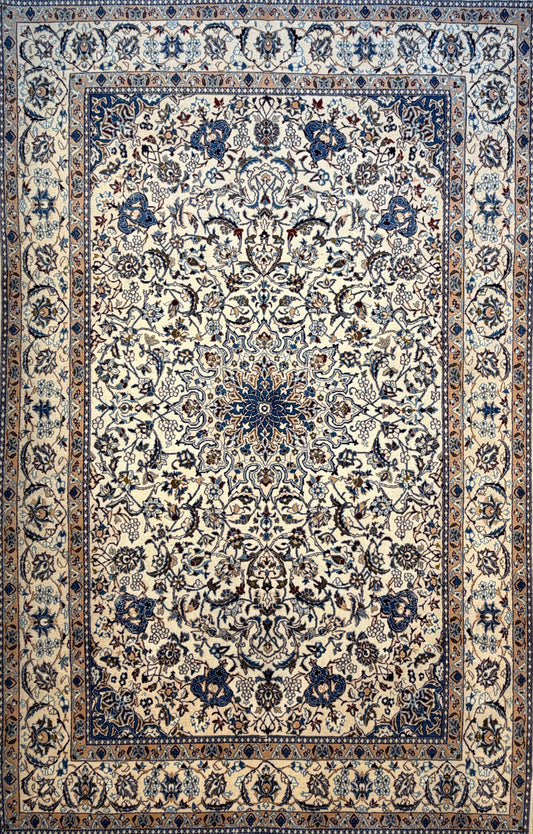 Hand-Knotted 9 La Persian Nain Rug - 6’7”x10’5”
