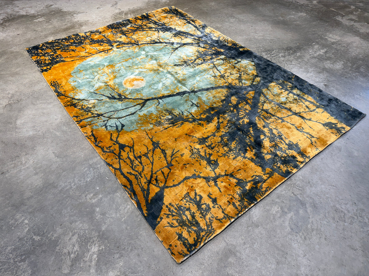 Hand-Knotted Mystical Forest Rug - 5’7”x7’11”