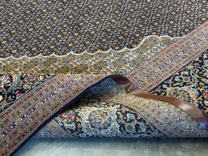 Hand-Knotted Persian Tabriz Mahi Rug - 10’x13’7”