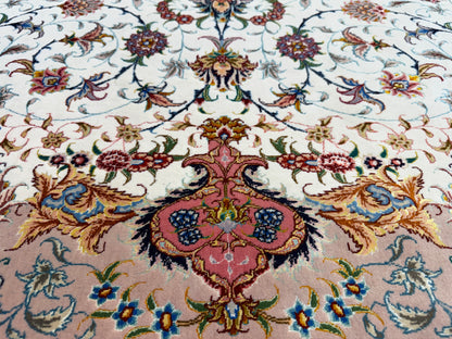 9’11”x13’6” Hand-Knotted 70 Raj Persian Tabriz Rug - Signed Aghajani