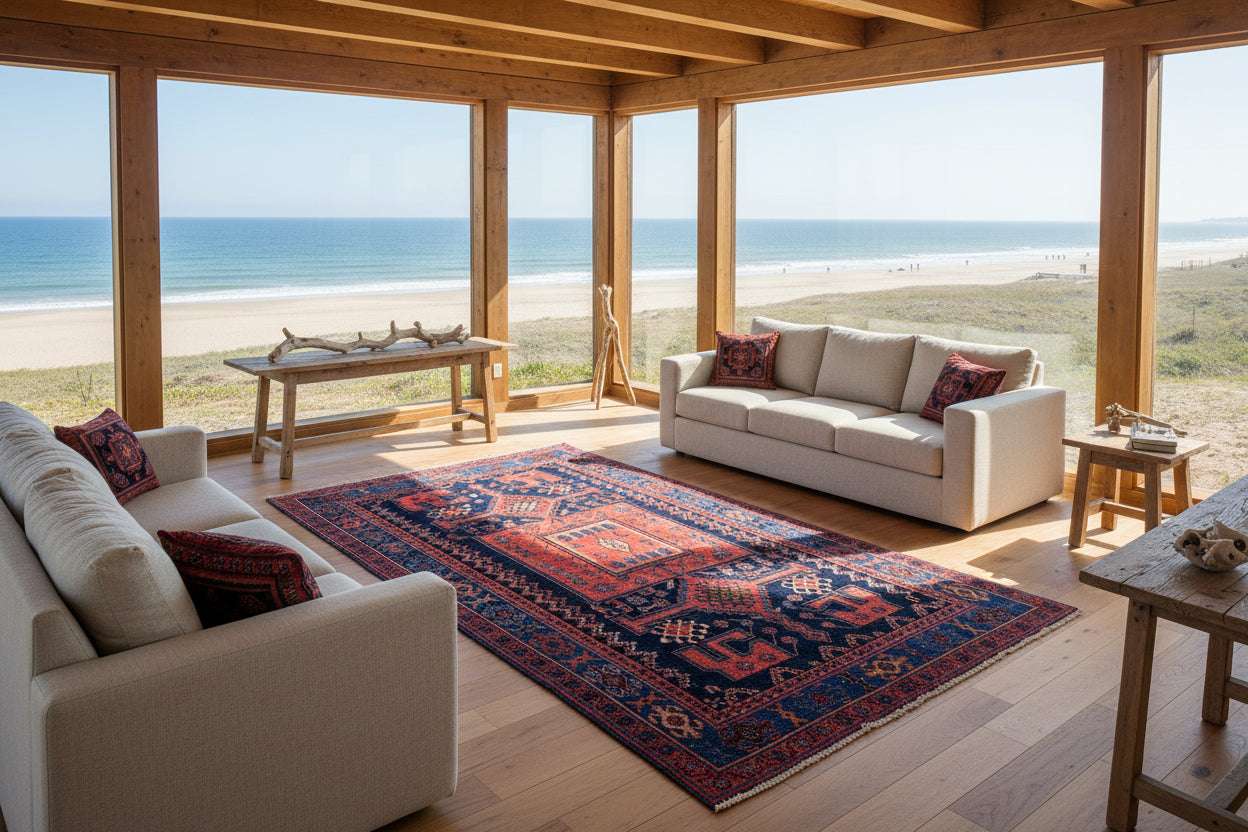 Hand-Knotted Persian Bidjar Rug - 5’10”x9’10”