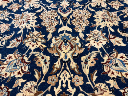 Antique Hand-Knotted Persian Nain Rug - 5’3”x8’