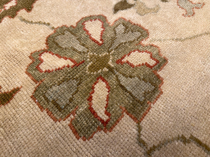 13’1”x16’2” Hand-Knotted Wool Oushak Area Rug Handmade All-over Carpet