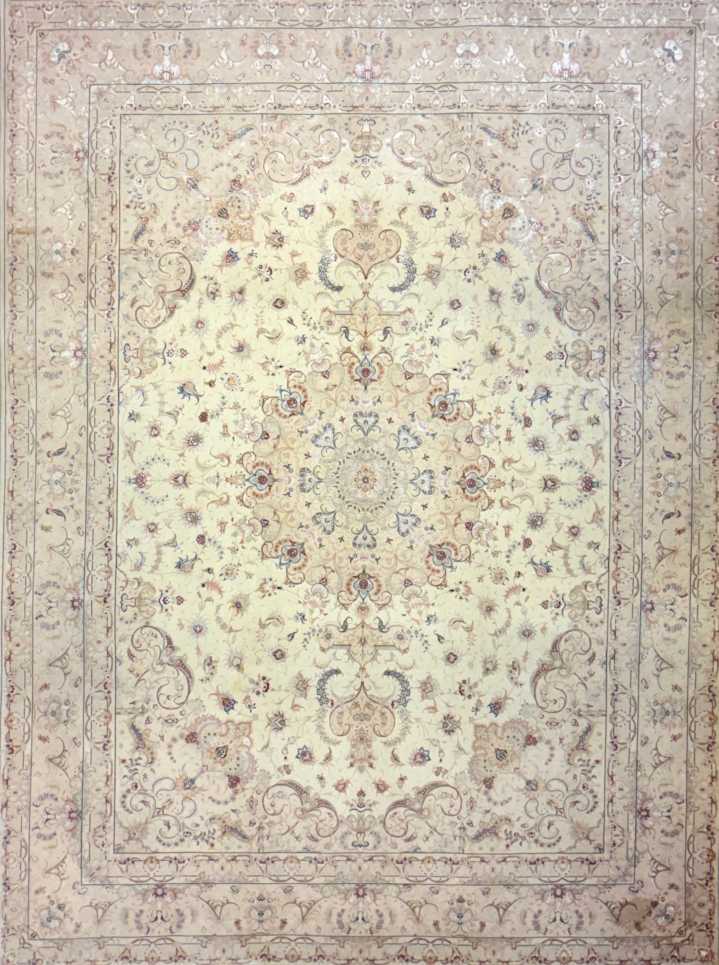 Hand-Knotted 60 Raj Persian Tabriz Rug - Signed - 9’10”x13’2”