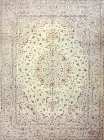 Hand-Knotted 60 Raj Persian Tabriz Rug - Signed - 9’10”x13’2”