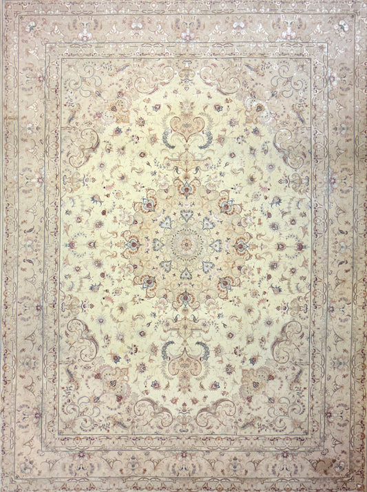 Hand-Knotted 60 Raj Persian Tabriz Rug - Signed - 9’10”x13’2”