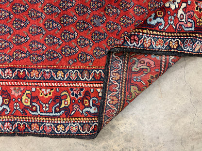 Antique Hand-Knotted Persian Kurdish Runner - 3’4”x13’