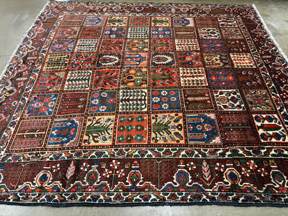 Hand-Knotted Persian Bakhtiari Rug - 9’4”x10’3”